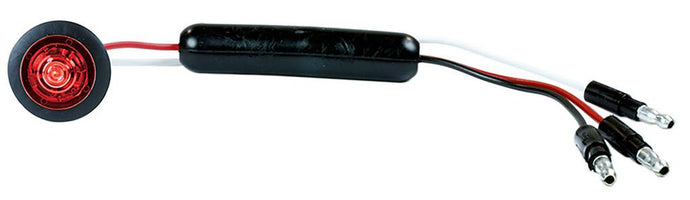 Grote 49362 Micronova LED Marker Dual Intensity Light - Round with Grommet - 1.1in. Wide - Red