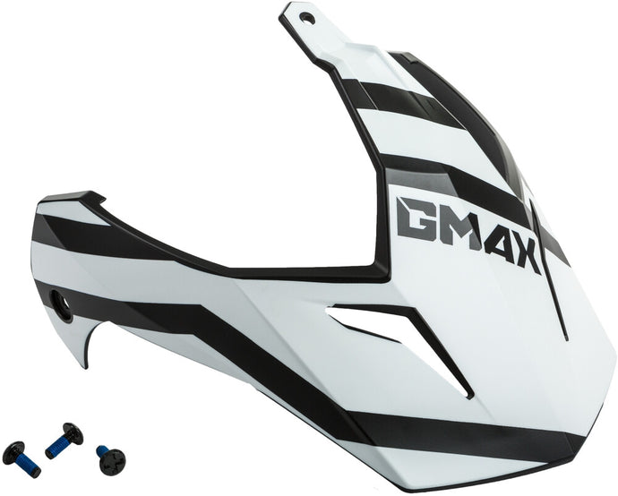 G-Max Visor with Screws for GM-11/S Helmets - Trapper Matte Black/Red/White