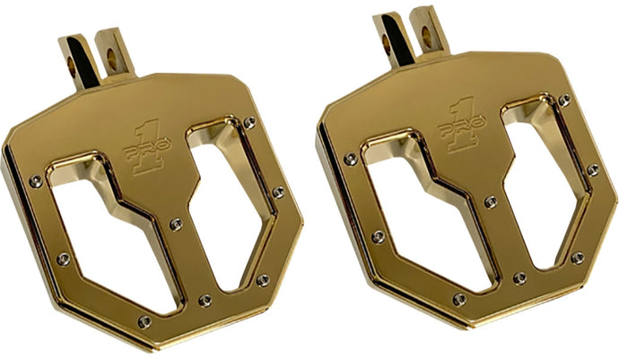 Pro-One Performance 500762TIN BMX V1 Billet Footpeg - Gold (Titanium Nitride-Coated)