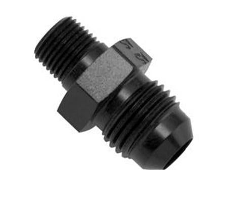 Goodridge AN816-06-02DBK Straight -6 to 1/8in. NPT Male Hose Adapter - Black