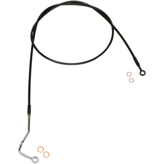 Magnum SBB1402-72 Black Coated XR Stainless Upper Front Brakeline Kit with Black Fittings - 72in. Total Length