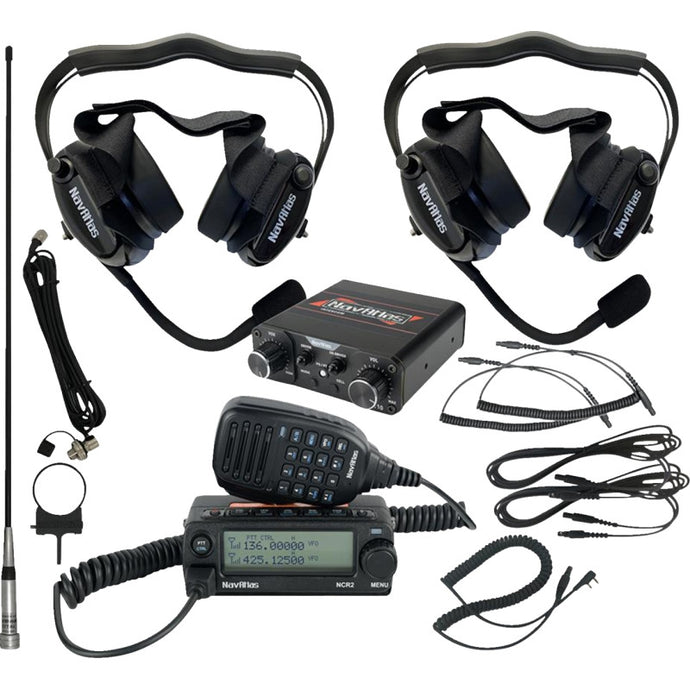 Navatlas NIRBHBK2 Compact Kit with Behind the Headset - Two Premium Headsets - Black