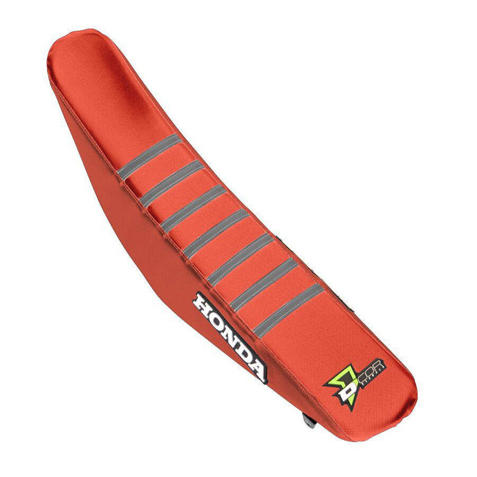 Dcor 30-10-456 Factory Reinforced Seat Cover - 2017 Honda Geico Replica - Red/Red/Gray Ribs