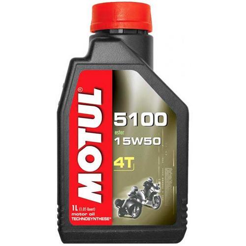 Motul 104080 5100 4T Synthetic Ester Blend Motor Oil - 15W50 - 1L.