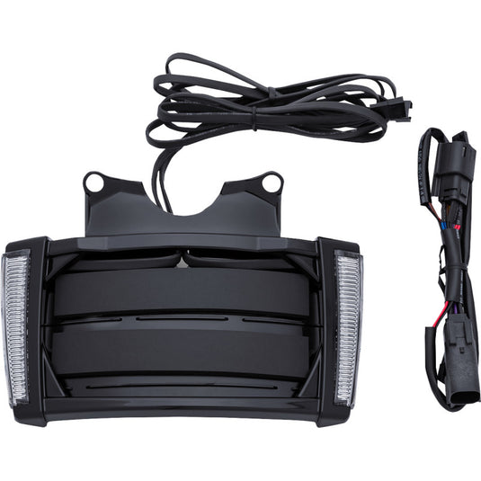 Ciro 40303 LED License Plate Frames - Black Housing/Red LEDs/Light Smoke Lenses