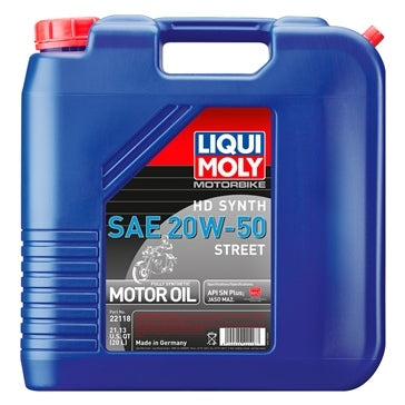 Liqui Moly 22118 4T HD Synthetic Sport Street Motor Oil - 20W-50 - 20L