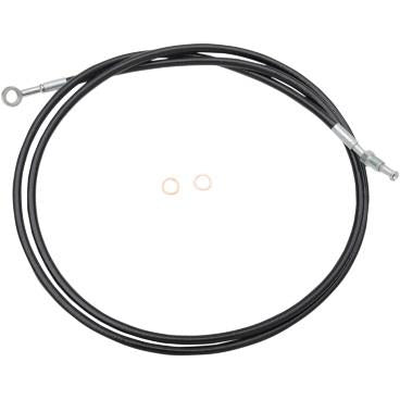 La Choppers LA-8052C16B Black Stainless Steel Clutch Line Kit - For 15-17in. Ape Hanger