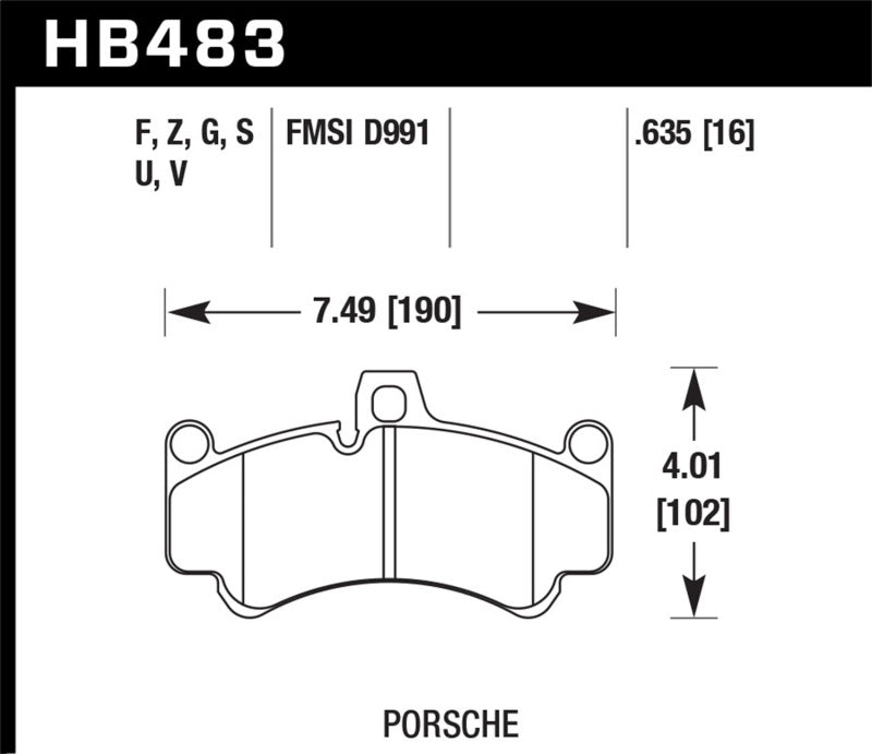 Load image into Gallery viewer, Hawk Performance HB483Z.635 HAWK Ceramic Brake Pad Sets
