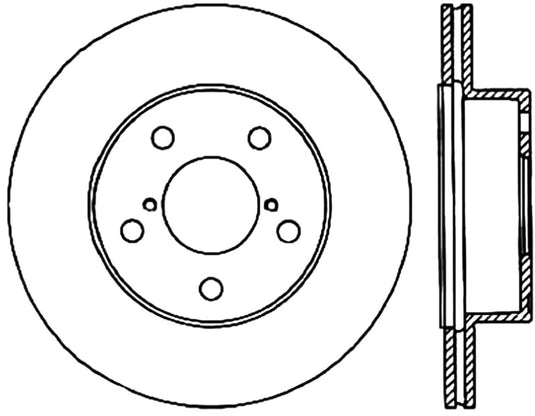 Stoptech 127.47023L ST Slot & Drill Brake Rotors