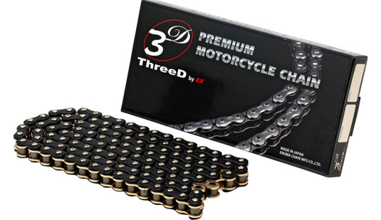 Ek Chain 530L3D-120KG 530 L3D Drive Chain - 120 Links - Black/Gold
