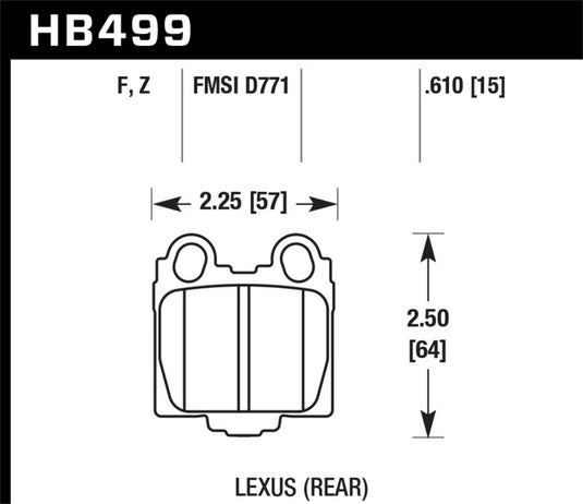 Hawk Performance HB499F.610 HAWK HPS Brake Pad Sets