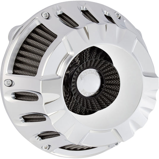 Arlen Ness 600-228 Inverted Series Air Cleaner Kit - Deep Cut - Chrome