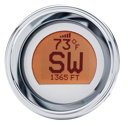 Dakota Digital MCH-GPS17-S-C 2-3/16in. Stand-Alone LCD GPS Compass - Silver/Chrome