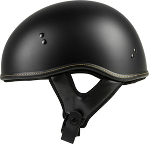 Highway 21 .357 Solid Half Helmet Matte Black Black