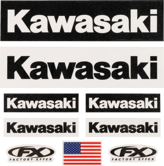 Factory Effex 28-82100 Jersey Iron-On Kit - Kawasaki