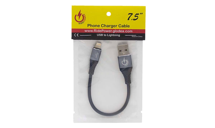 Ridepower RPUSBLHT75 Phone Charging Adapter Cable for Iphone - 7.5in.