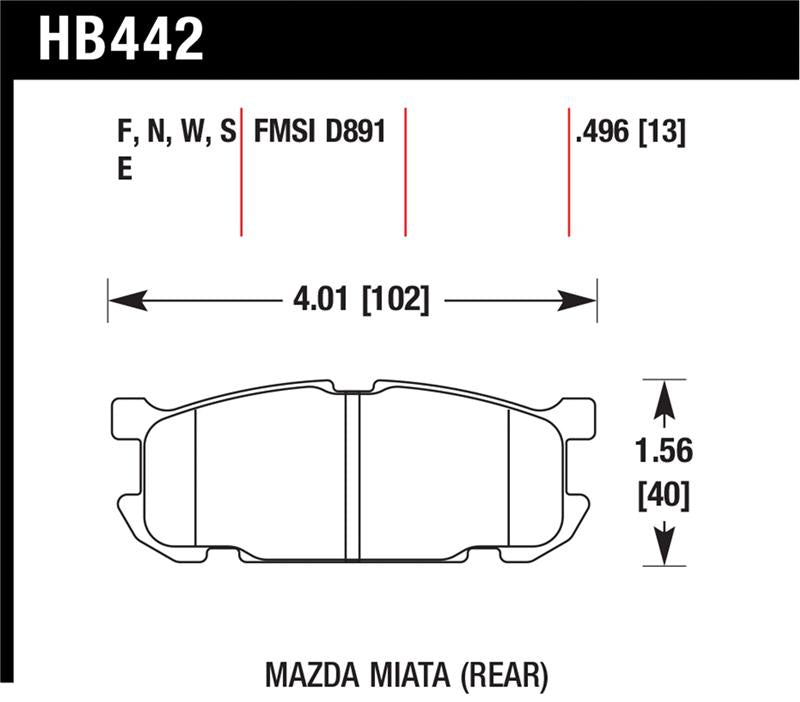 Load image into Gallery viewer, Hawk Performance HB442F.496 HAWK HPS Brake Pad Sets
