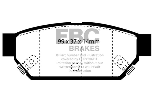 Ebc DP4986R EBC Yellowstuff Brake Pad Sets