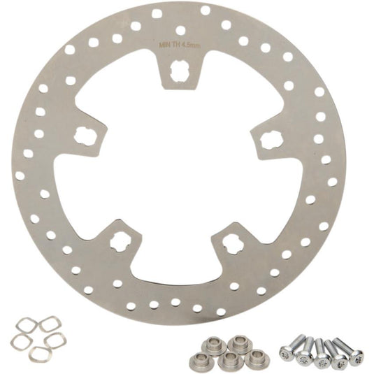 Drag Specialties 1710-3410 Custom 11.5in. Front Brake Rotor - Ground Finish