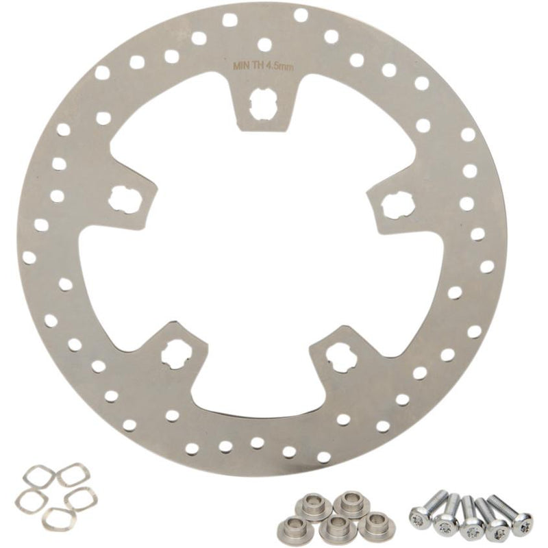 Drag Specialties 1710-3409 Custom 11.5in. Front Brake Rotor - Polished Finish