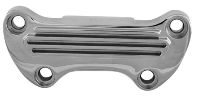 Harddrive 03-0106 Finned Handlebar Clamp with Skirt - Chrome