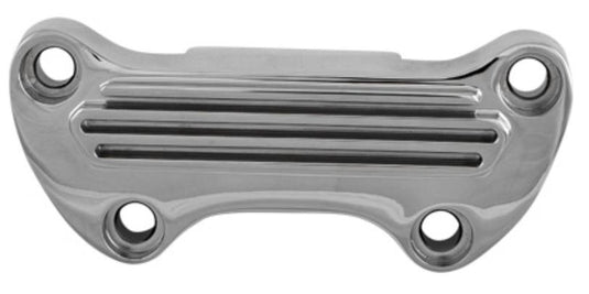 Harddrive 03-0106 Finned Handlebar Clamp with Skirt - Chrome