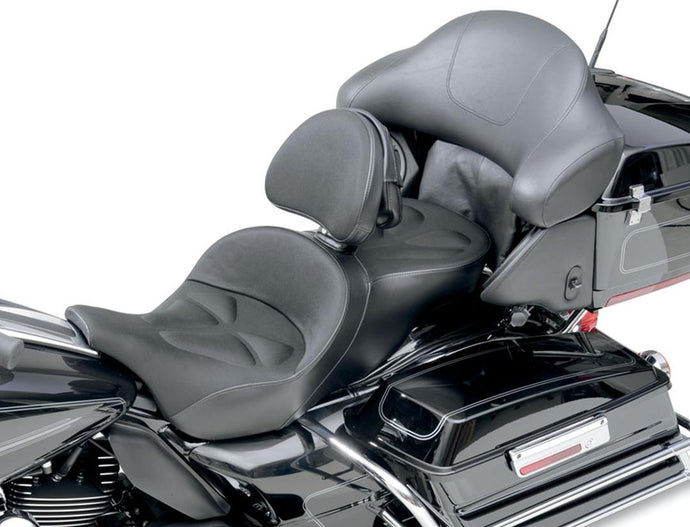 Saddlemen 800-23-03001 Explorer G-Tech Seat - Memory Foam and Fabric with Driver Backrest
