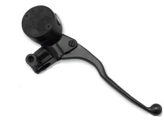 Shindy 17-654B Retro Round Master Cylinder Kit - 5/8in. Piston Dia. - Black Body/Black Lever