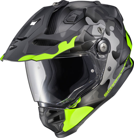 Scorpion XT9000 Carbon Gilley Helmet (X-Large, Hi-Vis/Gray)
