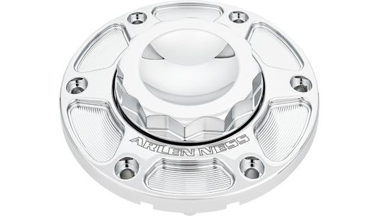Arlen Ness 701-014 Gas Cap Assemblies - 12 Point - Chrome