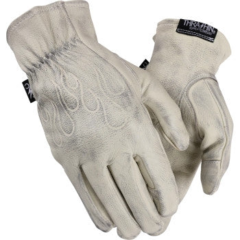 Load image into Gallery viewer, Thrashin Supply Company Roper Leather Gloves (X-Small, Bone White)
