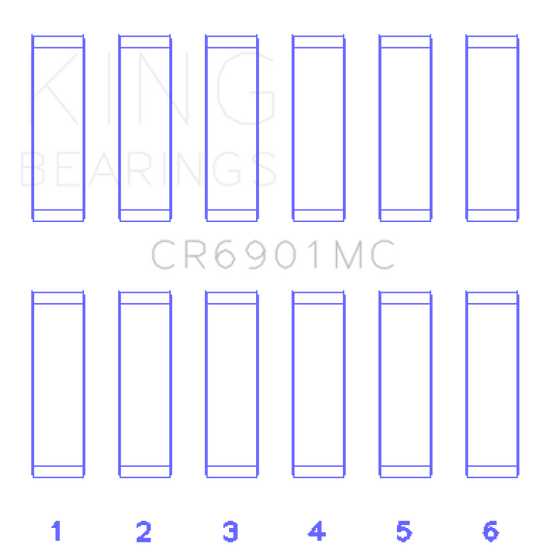 King Engine Bearings CR6901MC KING Connecting Rod Bearings