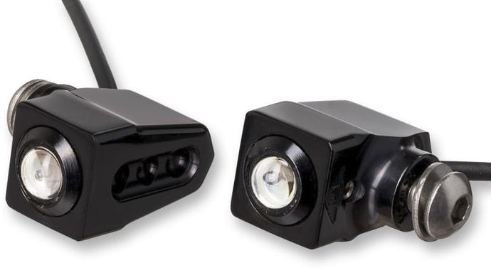 Joker Machine 05-206-AB Rat Eye LED Turn Signal - Anodized Black w/ Amber LEDs