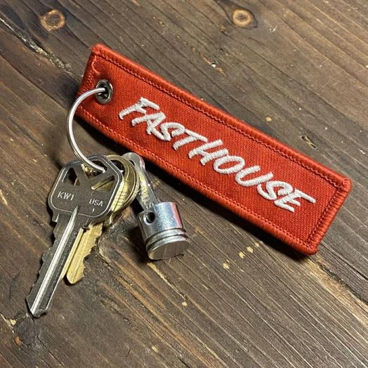 Fasthouse 3217-5201-00 Logo Keychain - Red