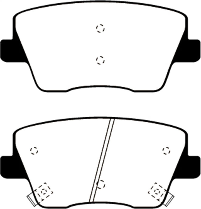 Ebc DP22344 EBC Greenstuff Brake Pad Sets