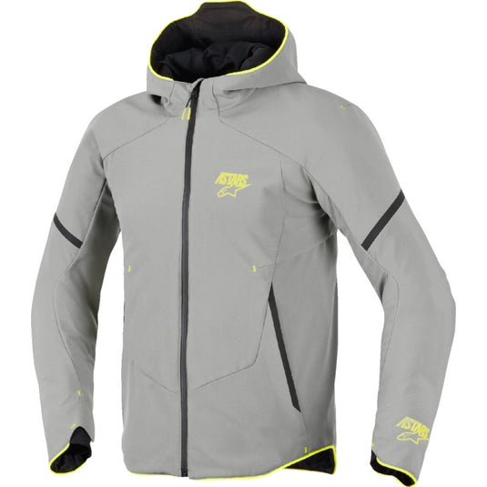 Alpinestars Aeroshell Waterproof Jacket (XXXX-Large, Mid Gray/Yellow Fluo)