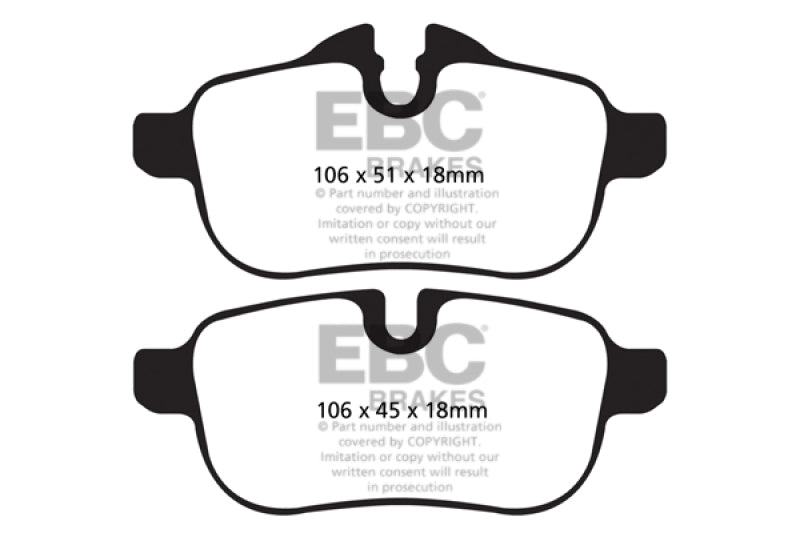Load image into Gallery viewer, Ebc DP42046R EBC Yellowstuff Brake Pad Sets
