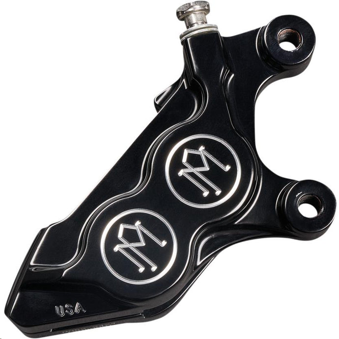 Performance Machine 0052-2424-BM Four-Piston Front Right Brake Caliper for 300MM Rotor - Contrast Cut