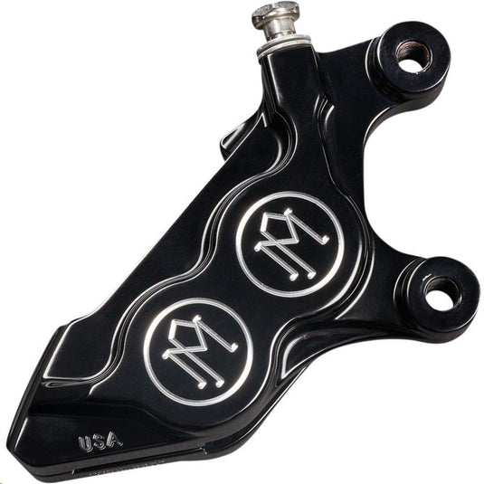 Performance Machine 0052-2424-BM Four-Piston Front Right Brake Caliper for 300MM Rotor - Contrast Cut