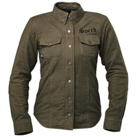 Speed & Strength Brat Armored Womens Flannel Olive Green