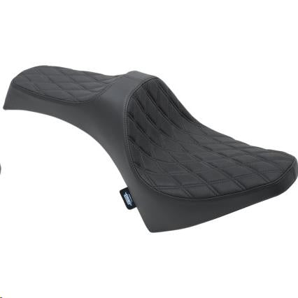 Drag Specialties 0810-2119 Predator III Seat - Double Diamond - Black Thread