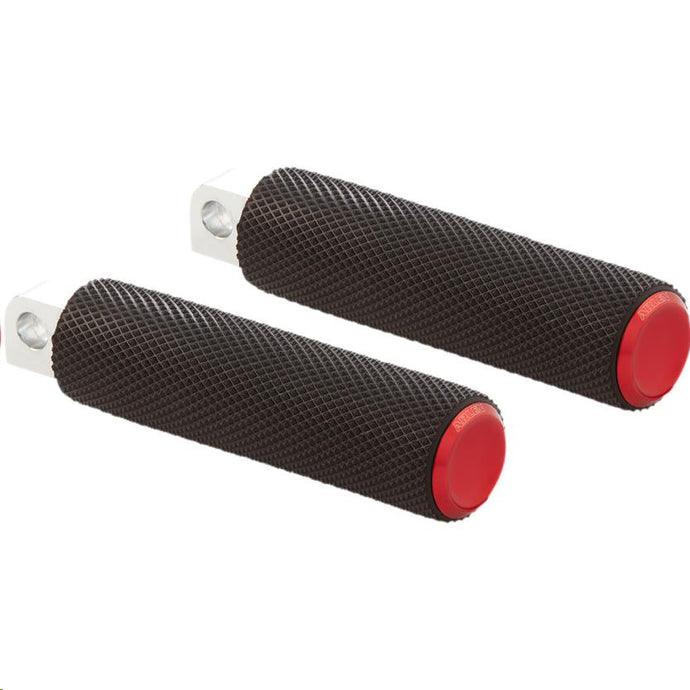 Arlen Ness 07-955 Fusion Passenger Footpegs - Knurled - Red
