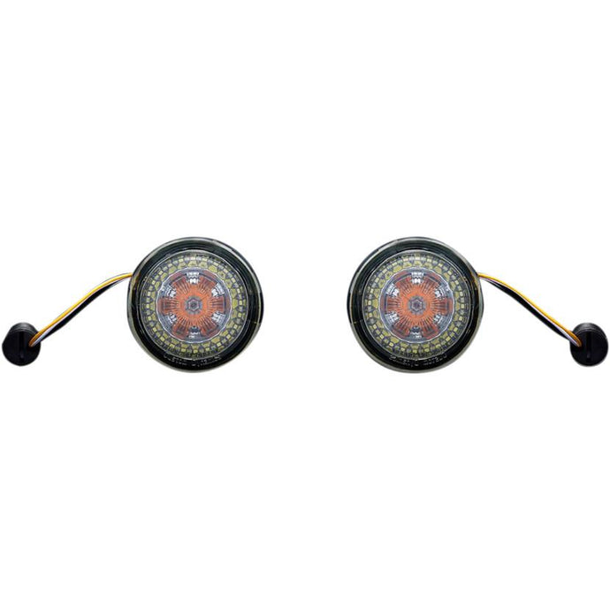 Custom Dynamics PB-AW-1157 Probeam Dynamic Ringz Turn Signals with Smoke Lenses