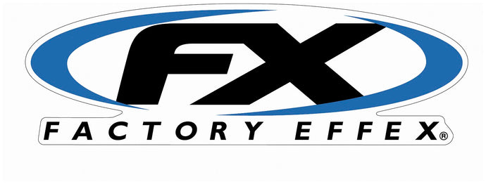 Factory Effex 07-00008 22in. Biggie FX Logo Sticker - Blue