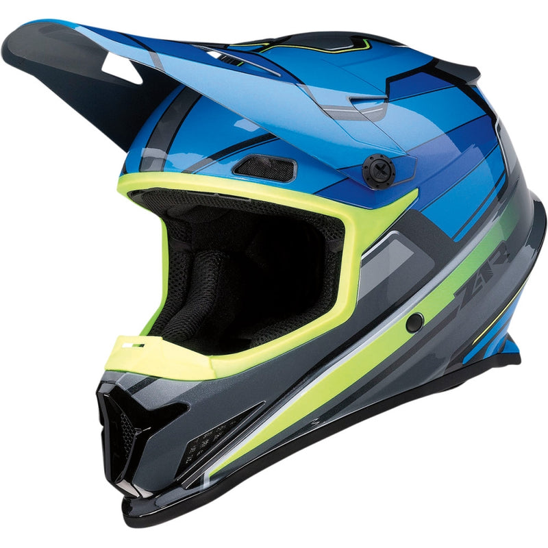 Z1R Rise MC Helmet Blue/Hi-Viz Yellow Blue