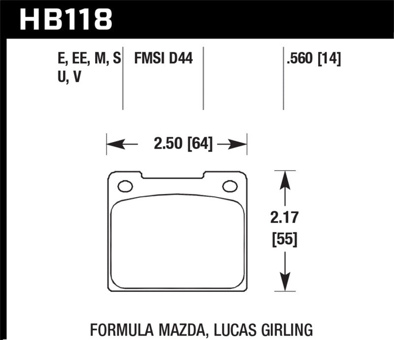 Load image into Gallery viewer, Hawk Performance HB118U.560 HAWK DTC-70 Brake Pad Sets
