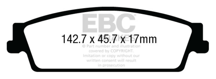 Ebc DP43022R EBC Yellowstuff Brake Pad Sets