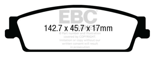 Ebc DP43022R EBC Yellowstuff Brake Pad Sets