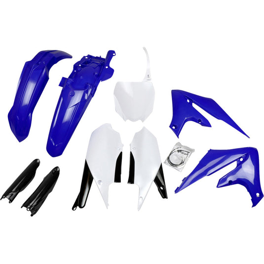Ufo Plastics YAKIT321F@999 Replacement Plastic Body Kit - OEM Blue/Black/White
