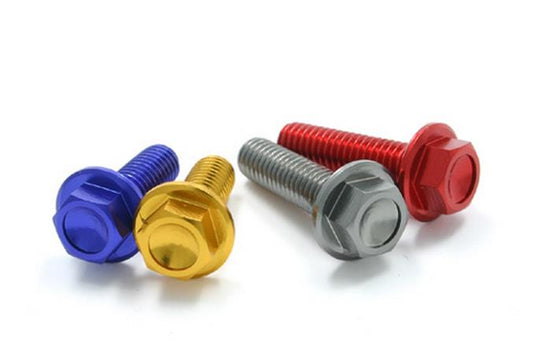 Drc D58-51-216 Flange Bolts - M6 x 16mm - Red (4pk)